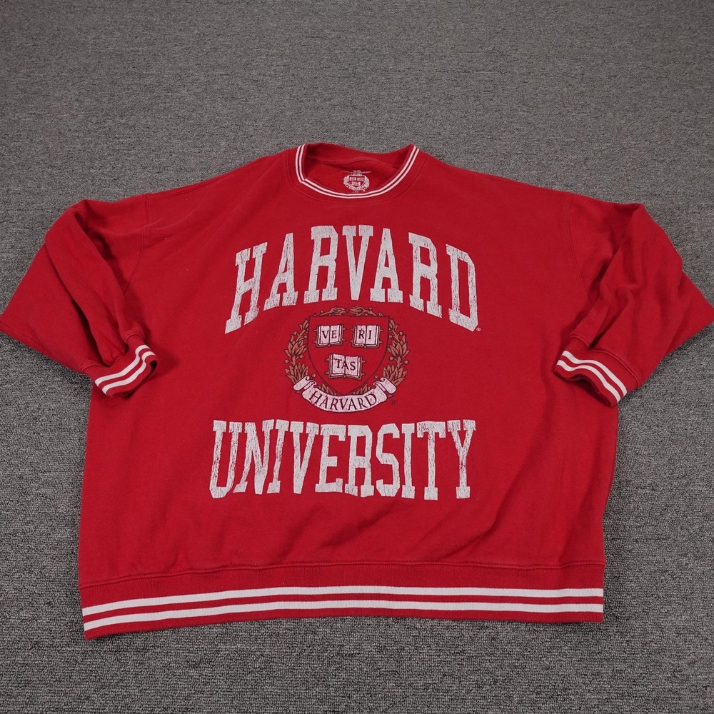Harvard University Sweatshirt Womens 3XL Red NCAA College Harvard Crewneck